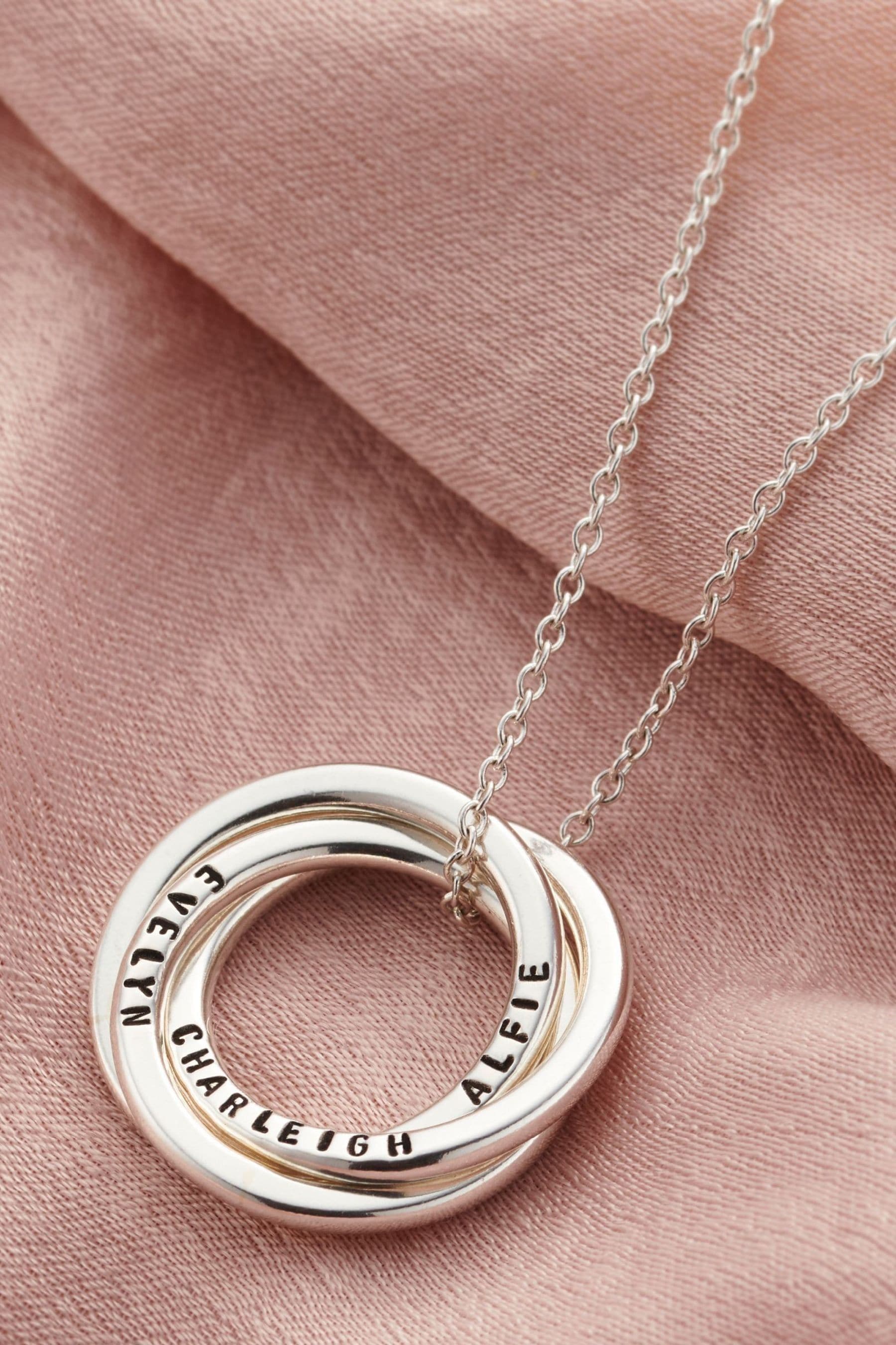 Buy Personalised Russian Ring Necklace by Posh Totty Designs from the Next UK online shop