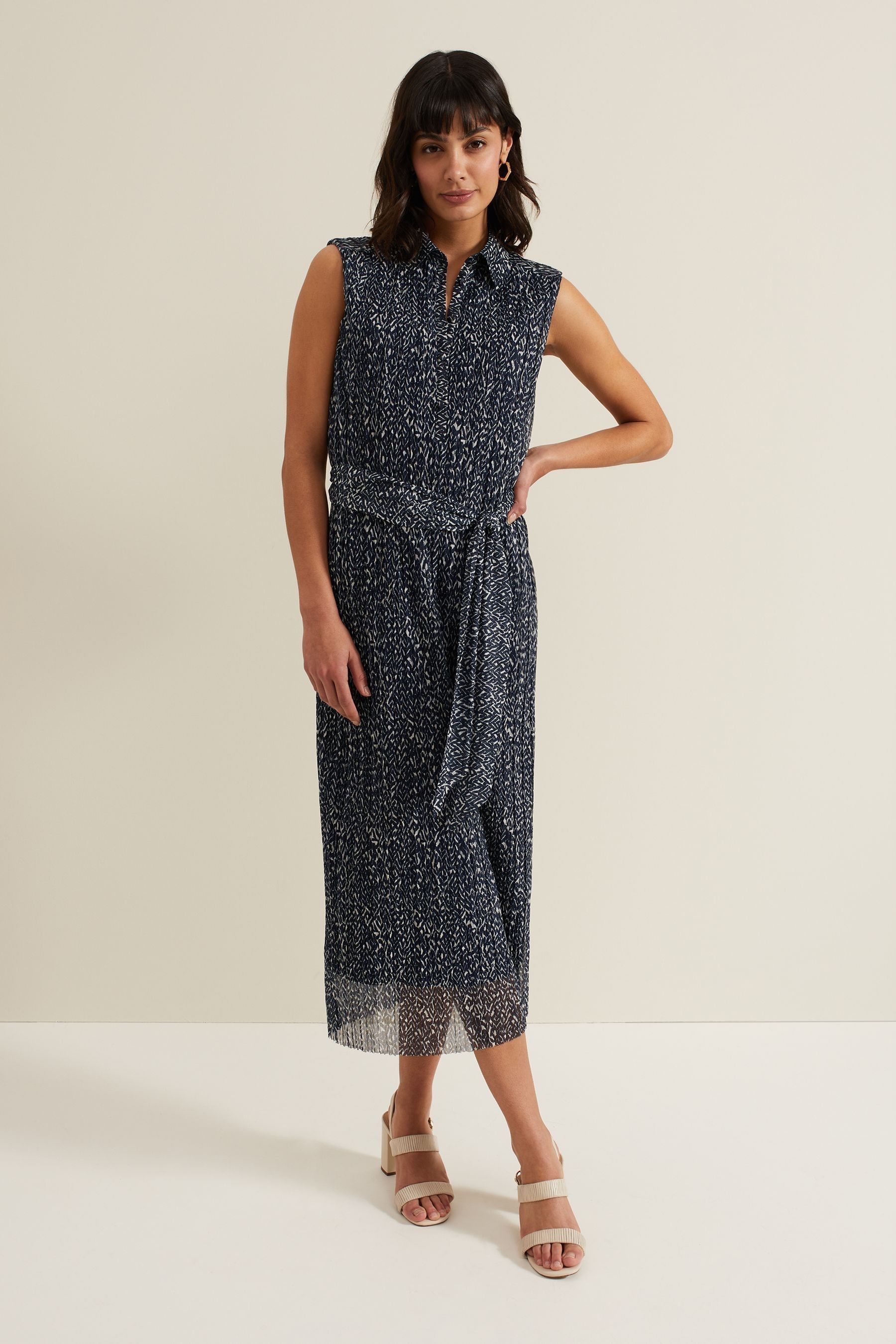Buy Phase Eight Blue Adia Navy Jersey Shirt Dress from the Next UK online shop
