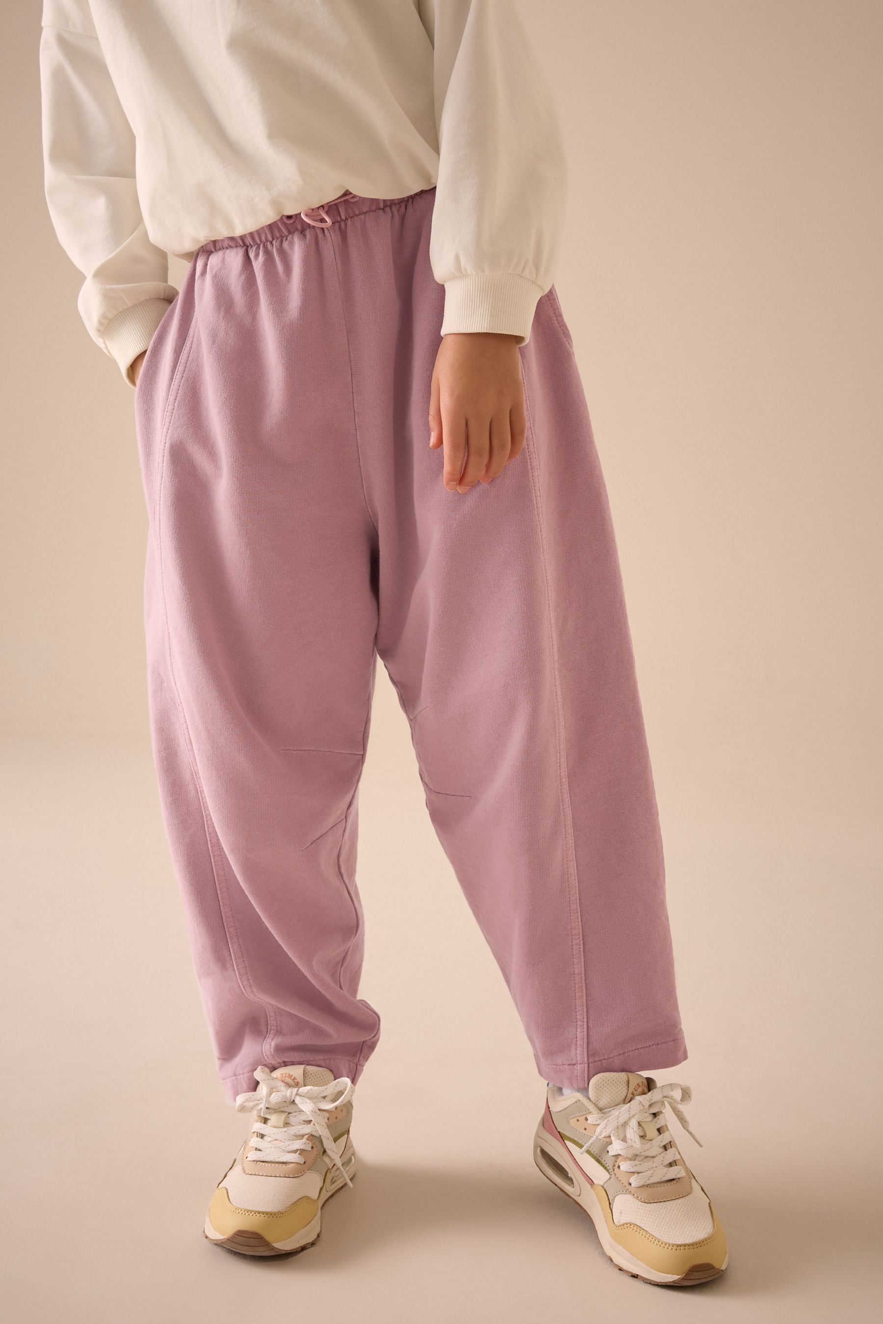 Buy Pink Washed Barrel 100 Cotton Joggers 3 16yrs from the Next UK online shop