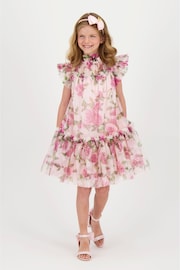 Angels Face Pink Marigold Roses Tulle Dress - Image 1 of 6