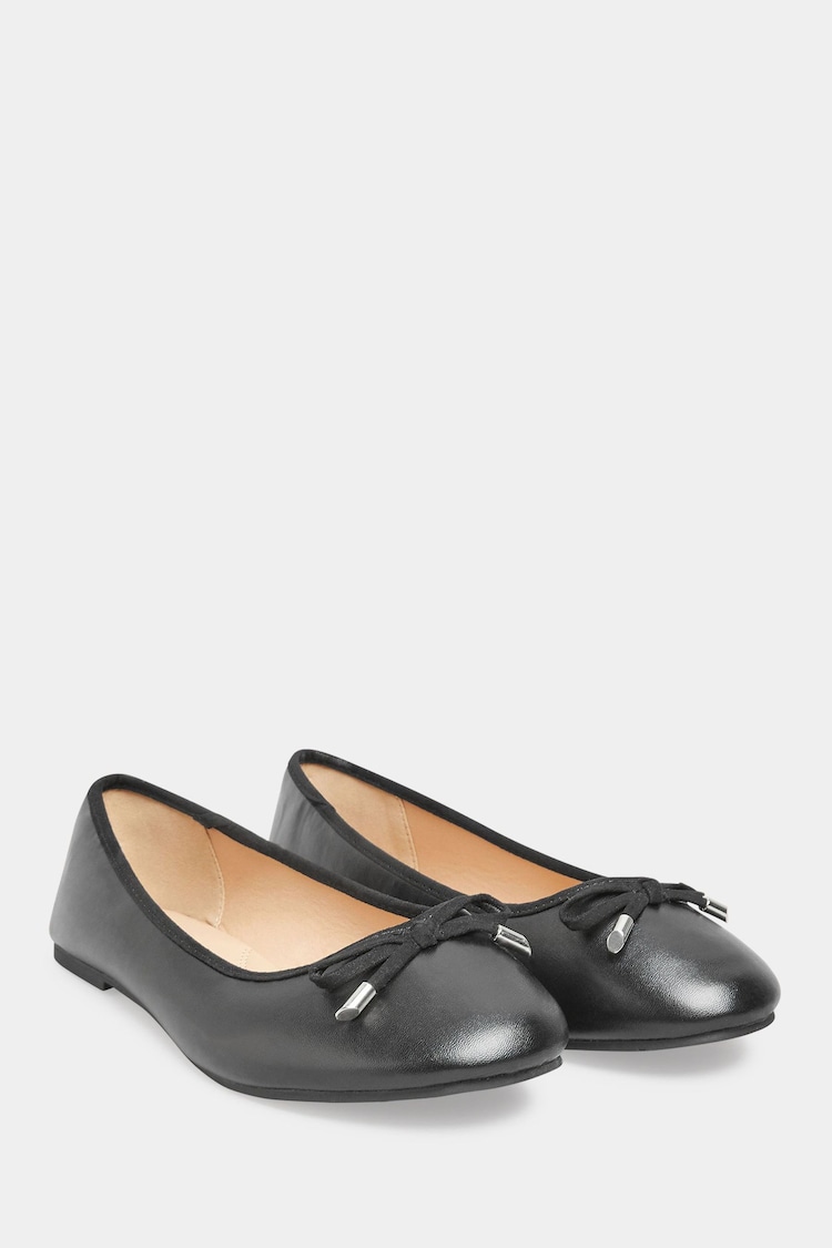 Yours Curve Black Wide Fit Extra Wide Fit Blaise Ballerinas - Image 2 of 5