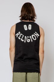 Religion Black Dark 100% Cotton Smile Vest - Image 3 of 5