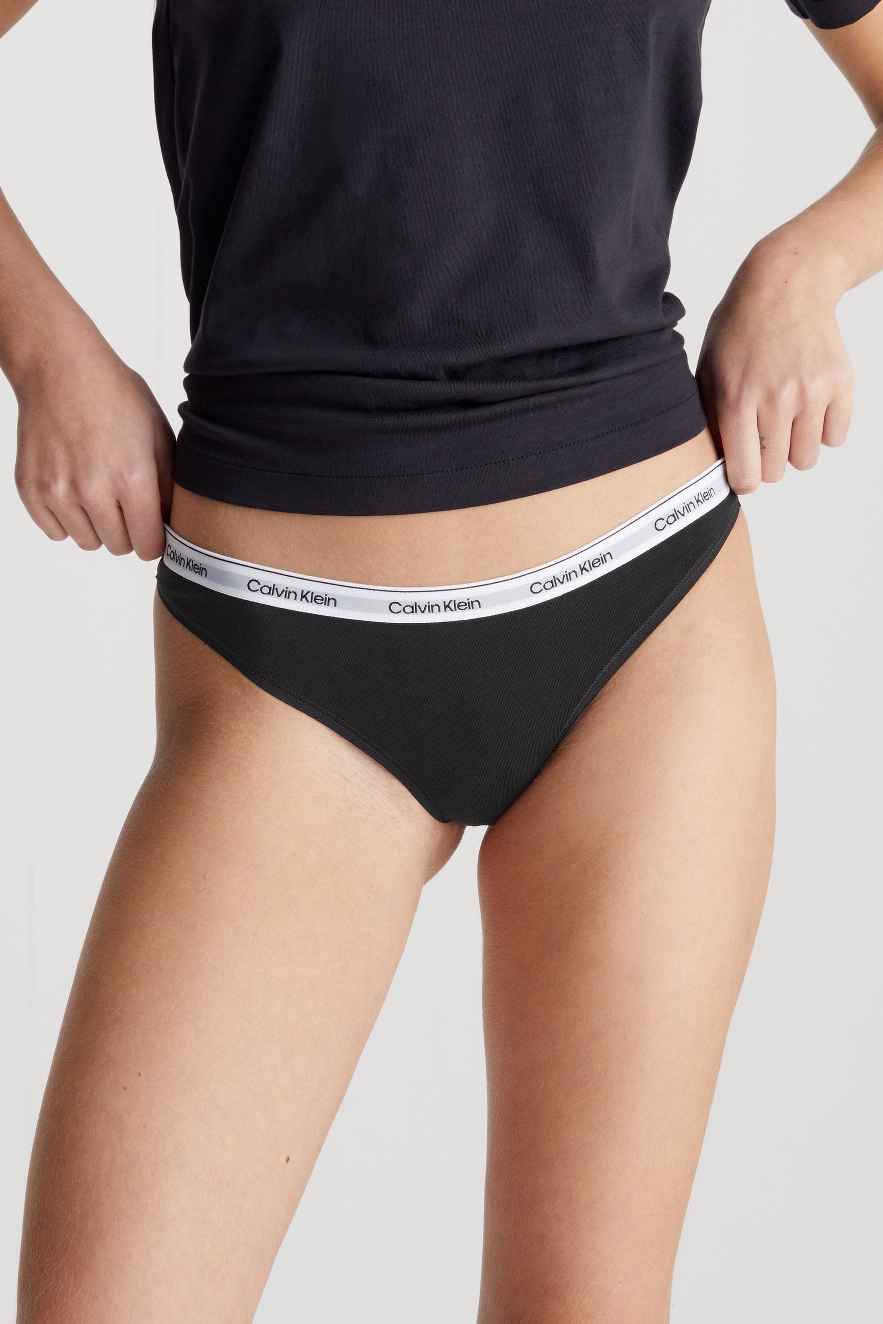 Buy Calvin Klein Black Thong from Next Luxembourg