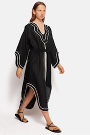 Jigsaw Black Scalloped Embroidery Kaftan - Image 1 of 6