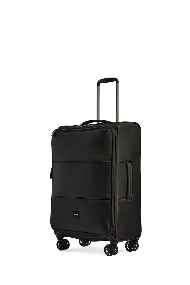 Antler Medium Soft Stripe Black Suitcase - Image 1 of 6