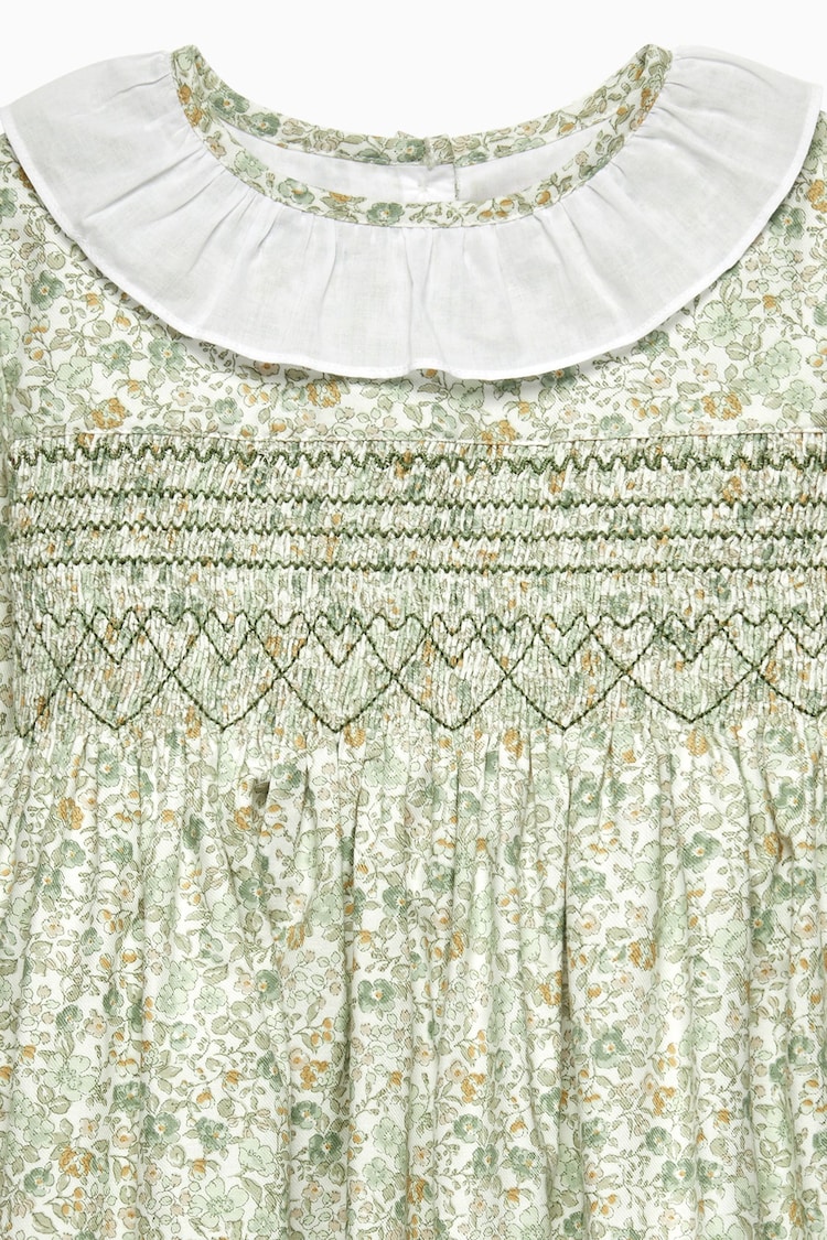 Trotters London Green Bella Floral Willow Smocked Dress - Image 3 of 3