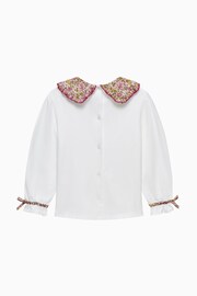 Trotters London Pink Liberty Print Penny Floral Pie Crust Jersey Top - Image 2 of 3