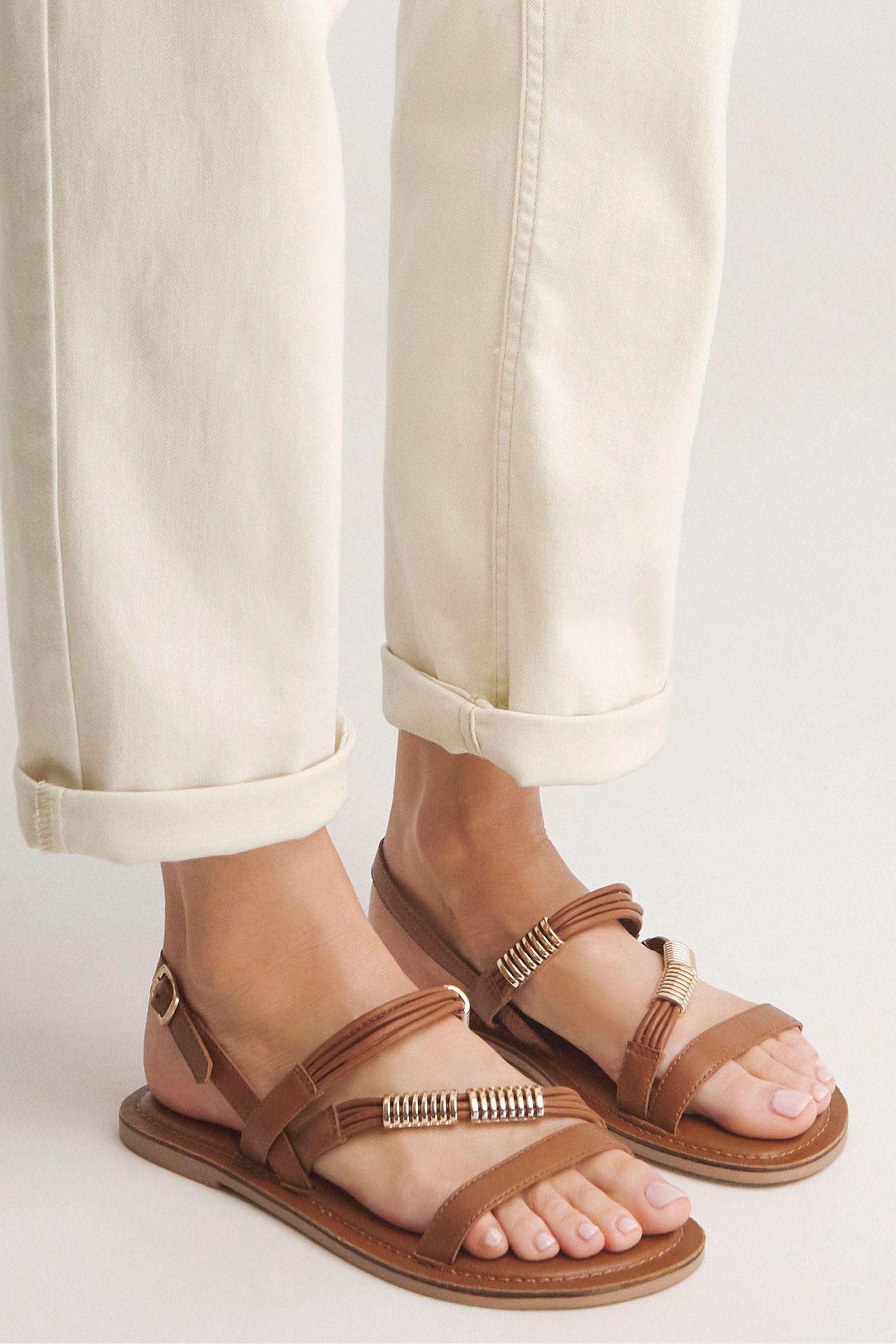 Buy JD Williams Nude Hardware Gladiator Sandals in Wide Fit from Next Malta
