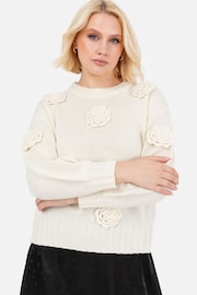 Lovedrobe Pink Floral Applique Jumper - Image 5 of 6