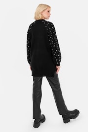 Lovedrobe Pearl Embellished Long Length Cable Knit Jumper - Image 5 of 6