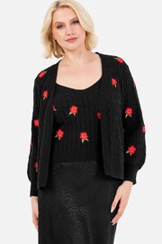 Lovedrobe Floral Embroidered Black Twin Set - Image 1 of 8