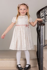 Trotters London Olivia Owl Cotton White Dress - Image 1 of 4