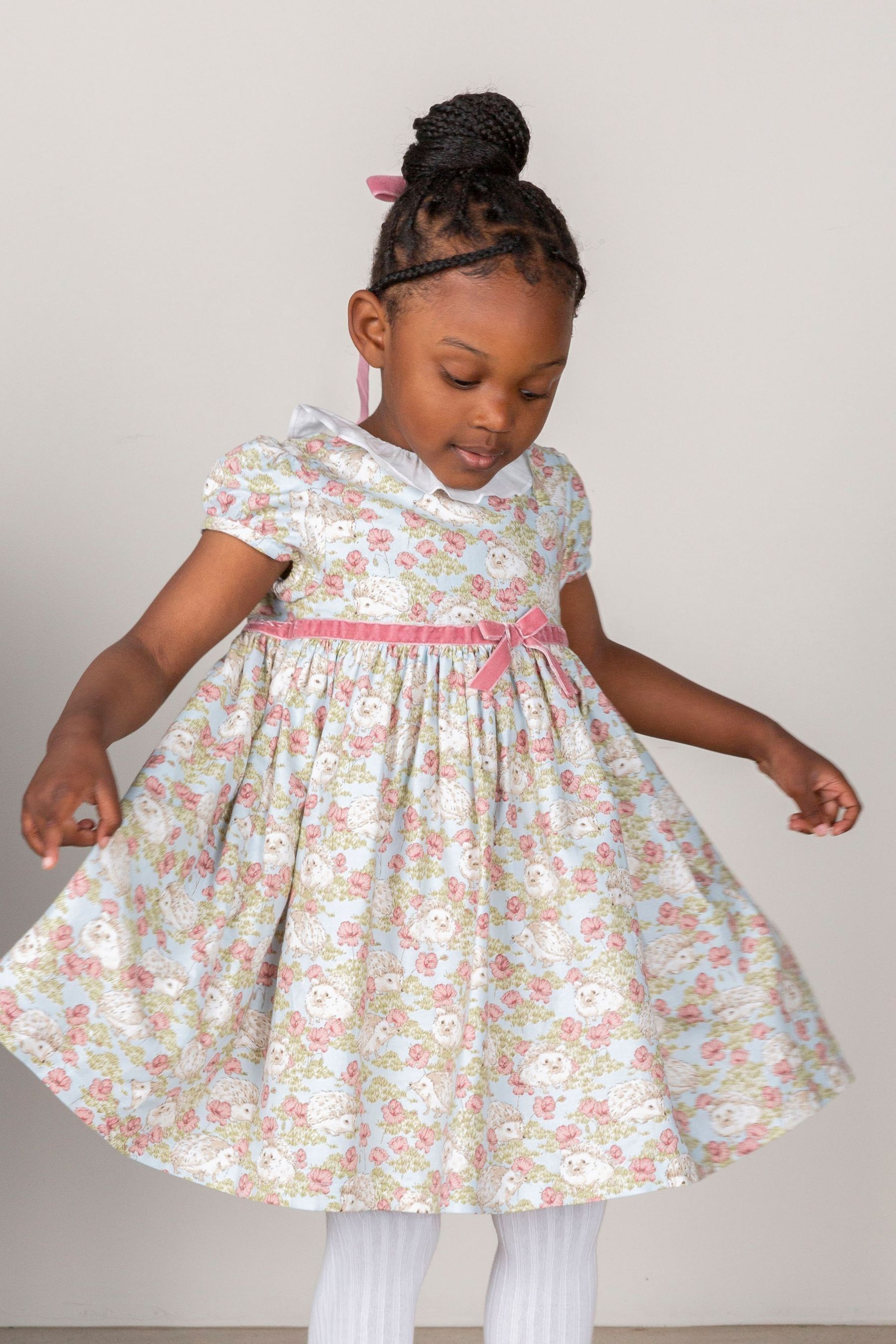 Trotters London Cream Hollie Hedgehog Pie Crust Dress
