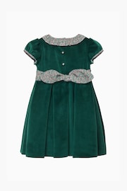 Trotters London Green Liberty Print Ragged Robin Velvet Party Dress - Image 2 of 3