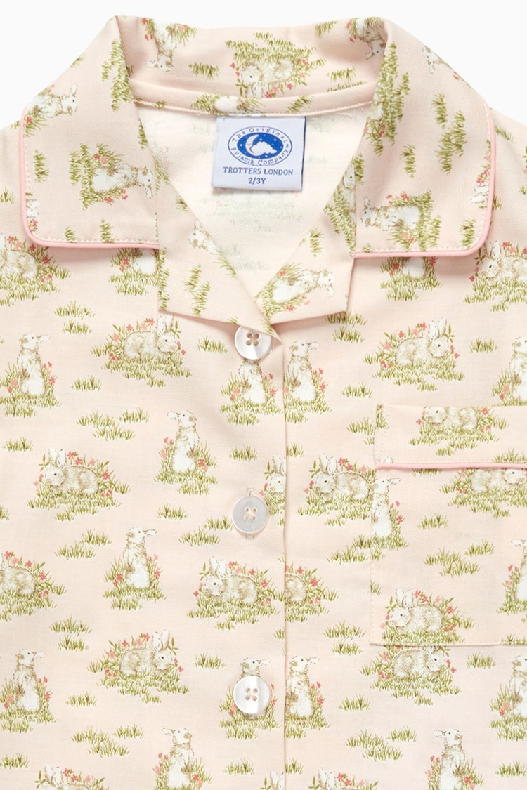 Trotters London Pink Beatrice Bunny Pyjamas - Image 3 of 3