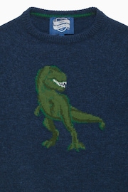 Trotters London Blue Deacon Dinosaur Jumper - 圖片 3，共 3