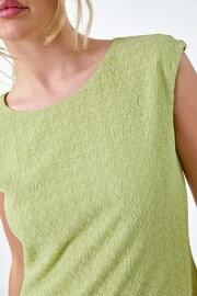 Roman Green Textured Crochet Midi Dress - Image 5 of 5