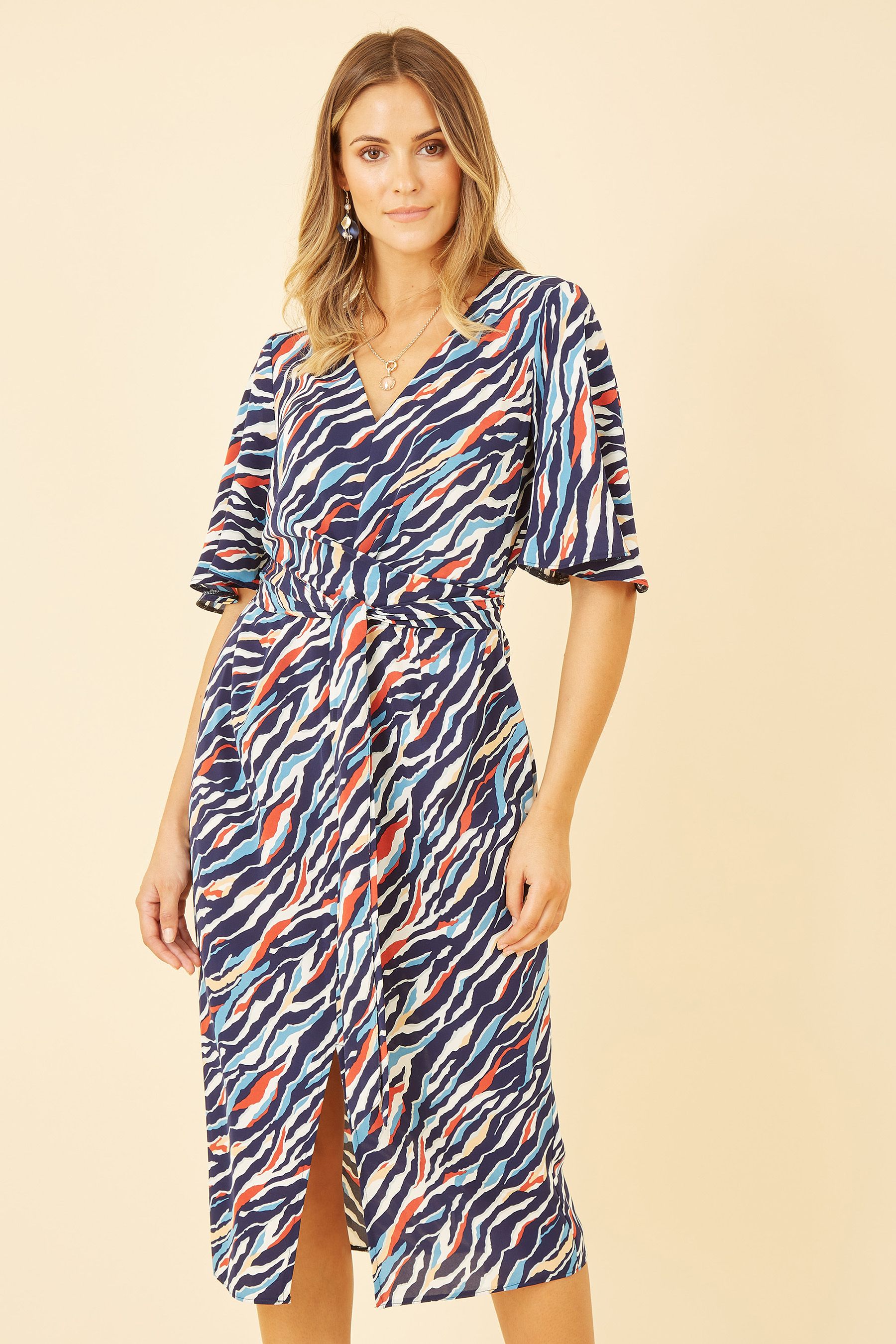 Kimono sleeve midi dress uk top