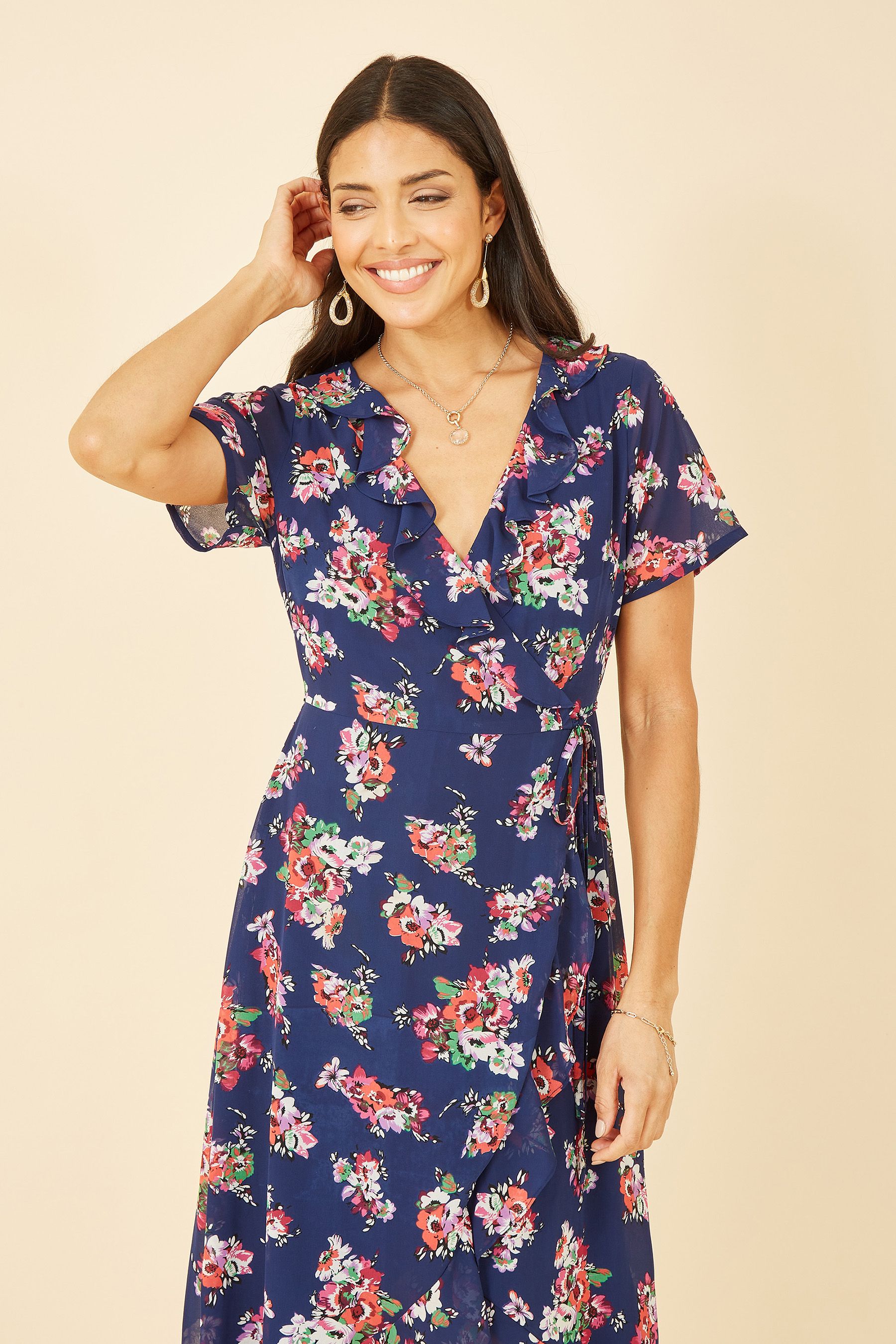 Yumi blue floral dress new arrivals