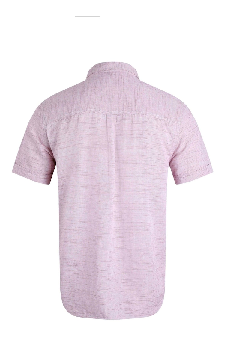 Weird Fish Pink Washton Linen Rich Short Sleeve Shirt - Image 7 of 7