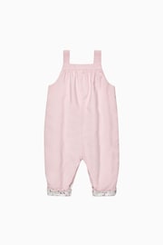 Trotters London Pink Little Pink/Lilac Floral Cord Duck Applique Dungarees - Image 3 of 4