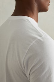 Reiss Camel/Pistachio/White Bless 3 Pack 3 Pack Of Crew Neck T-Shirts - Image 3 of 7