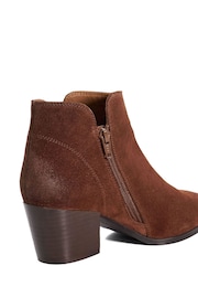 Dune London Brown Standard Fit Parlor Cropped Western Ankle Boots - Image 6 of 6