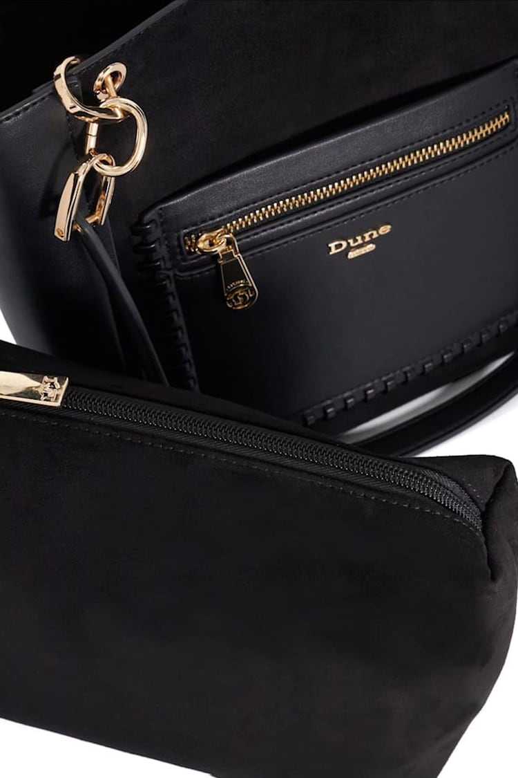 Dune London Black Duckie Medium Bucket Bag - Image 4 of 4