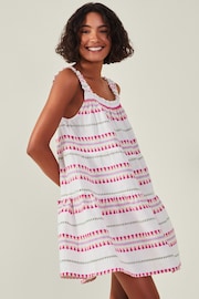 Accessorize Natural 100% Cotton Jacquard Swing Dress - Image 1 of 4