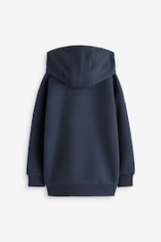 Baker by Ted Baker Navy Textured Hoodie - Image 7 of 8