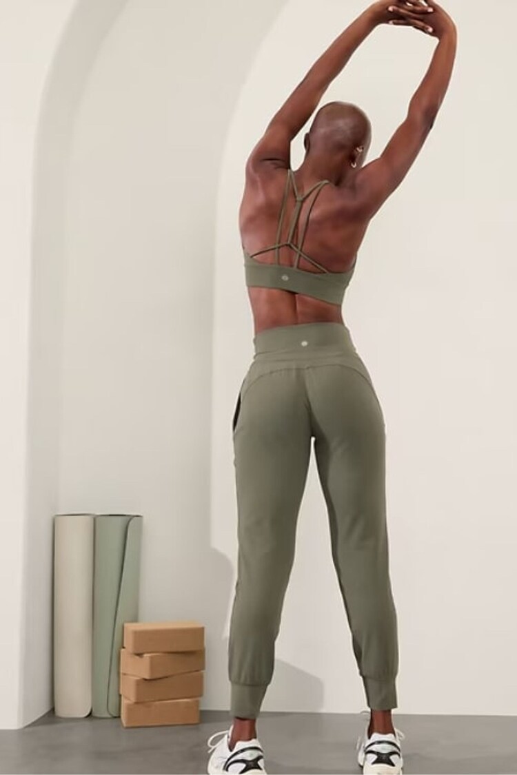 Athleta Green Salutation High Waisted Pocket Yoga Joggers - Image 3 of 3