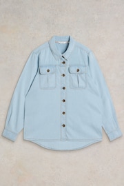 White Stuff Blue Demi Cargo Shirt - Image 5 of 6