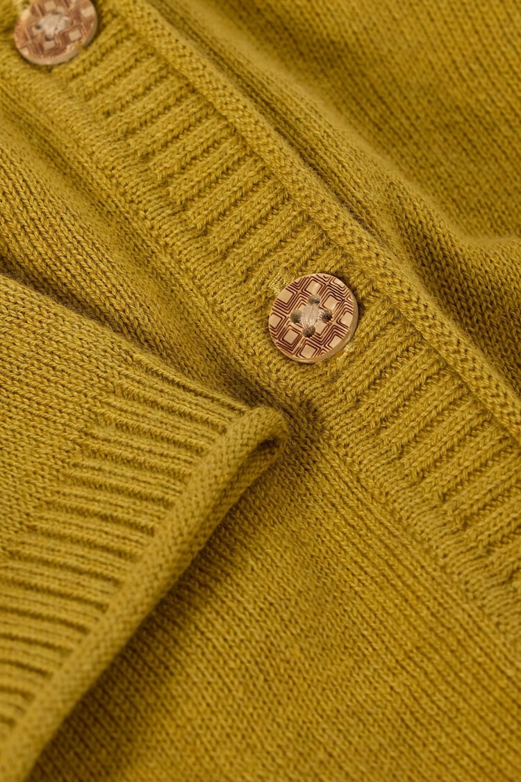 White Stuff Yellow Luna V-Neck Cardigan - Image 7 of 7