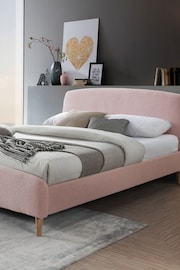 Birlea Blush Pink Otley Upholstered Boucle Bed - Image 1 of 5