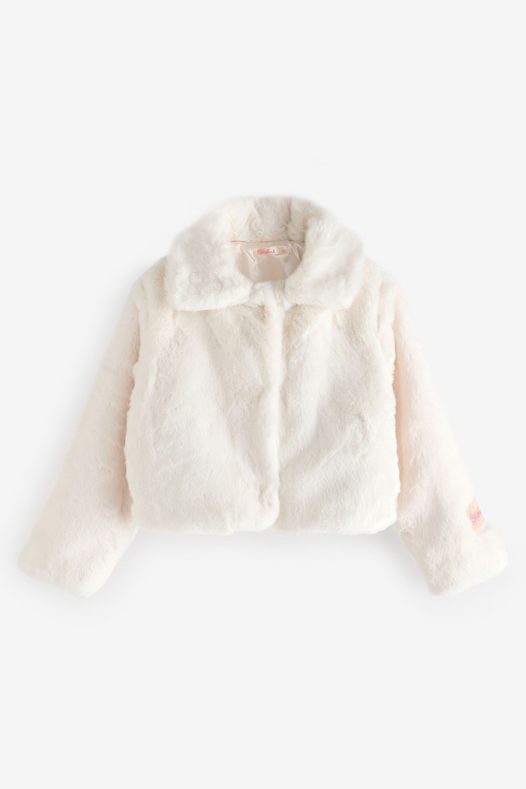 Billieblush Cream Faux Fur Winter Coat - Image 1 of 1