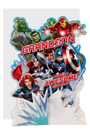 Hallmark Multi Birthday Card for Grandson 3D Marvel Avengers - Image 3 of 4