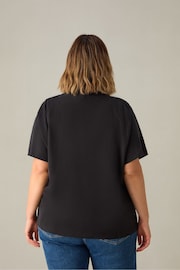 Live Unlimited Black Curve Relaxed Pocket T-Shirt - Image 6 of 6