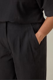 Live Unlimited Charcoal Grey Petite Relaxed Curve Tapered Trousers - Image 3 of 4