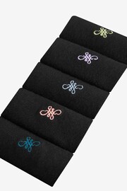 Pink/Blue 5 Pack Embroidered Lasting Fresh Socks 5 Pack - Image 8 of 8