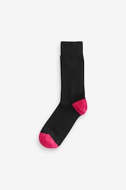 Rich Heel Toe 7 Pack Mens Cotton Rich Black Socks - Image 8 of 10