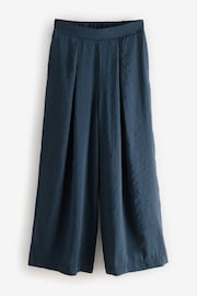 Navy Pull On Wide Leg Trousers - Image 1 of 2