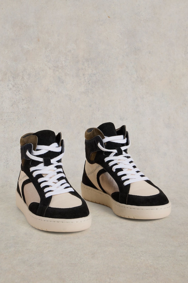 White Stuff Black Heidi Hi-Top Trainers - Image 2 of 4