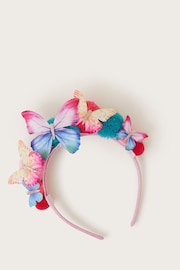 Monsoon Pink Festival Flutter Pom Pom Headband - Image 1 of 2