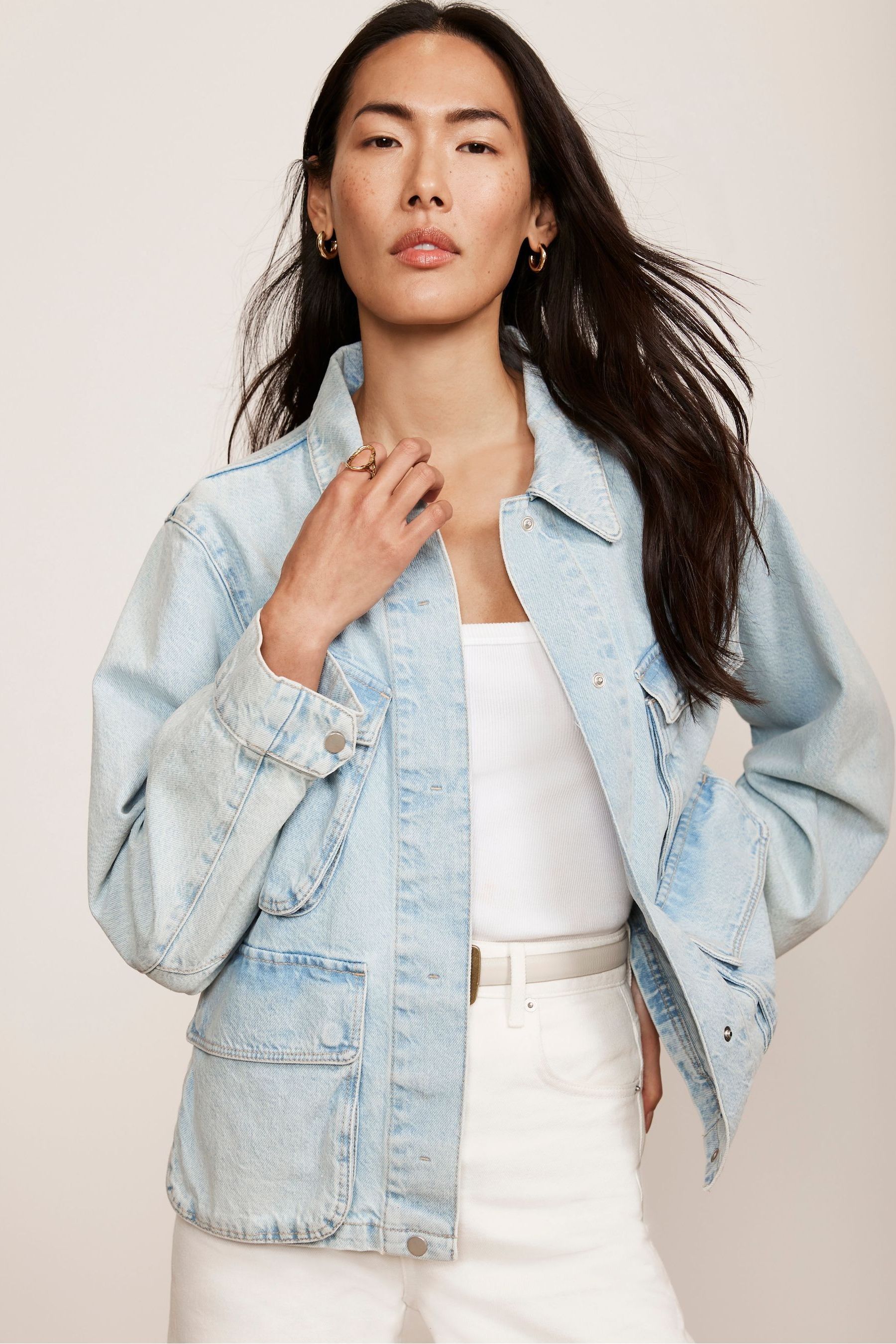 Denim jacket mint velvet sales