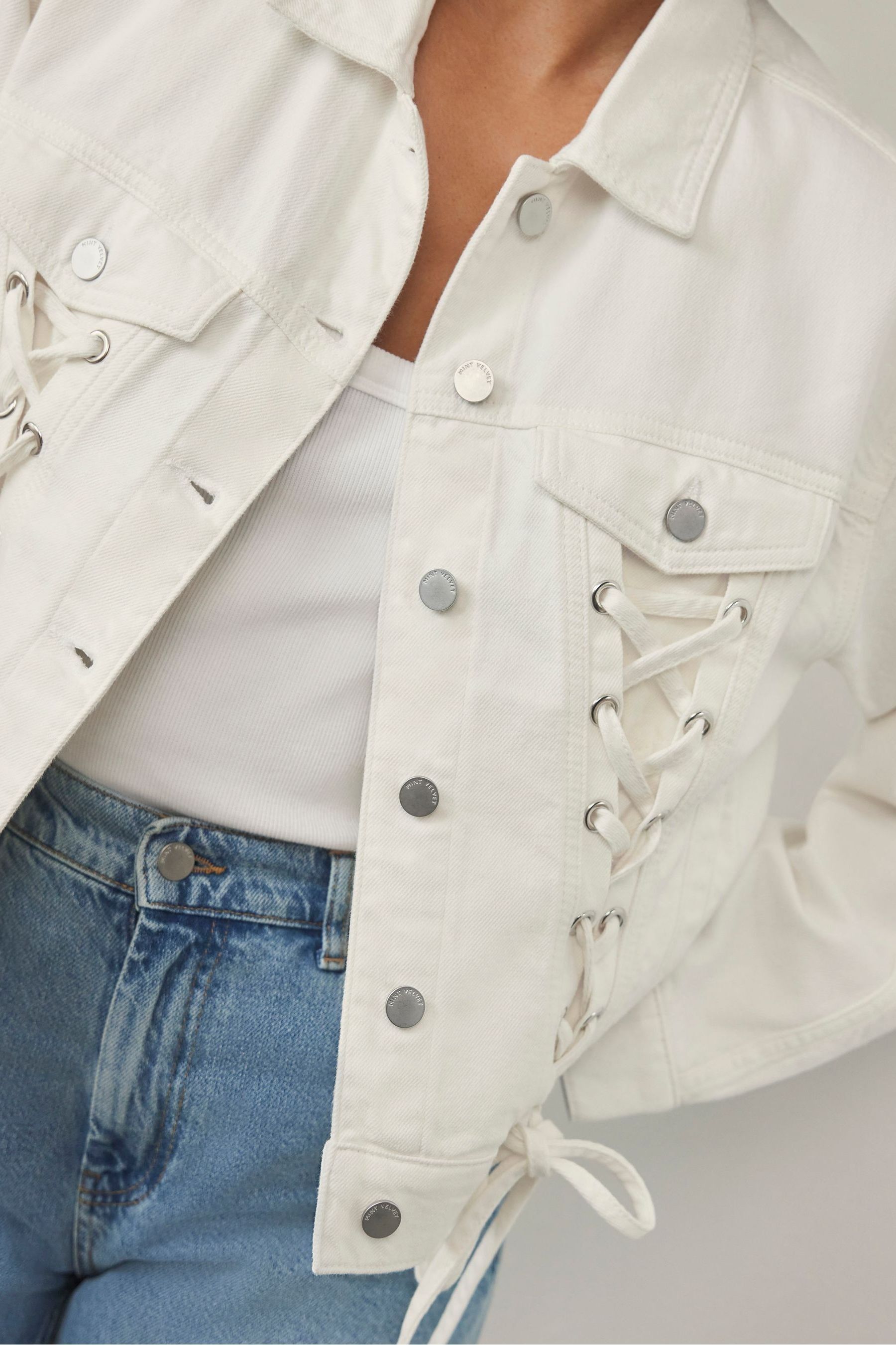 Denim jacket mint velvet sales