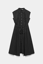 Mint Velvet Black Cotton Midi Shirt Dress - Image 3 of 4