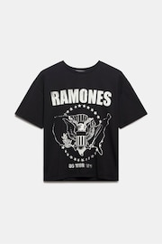 Mint Velvet Black Ramones Graphic T-Shirt - Image 3 of 4