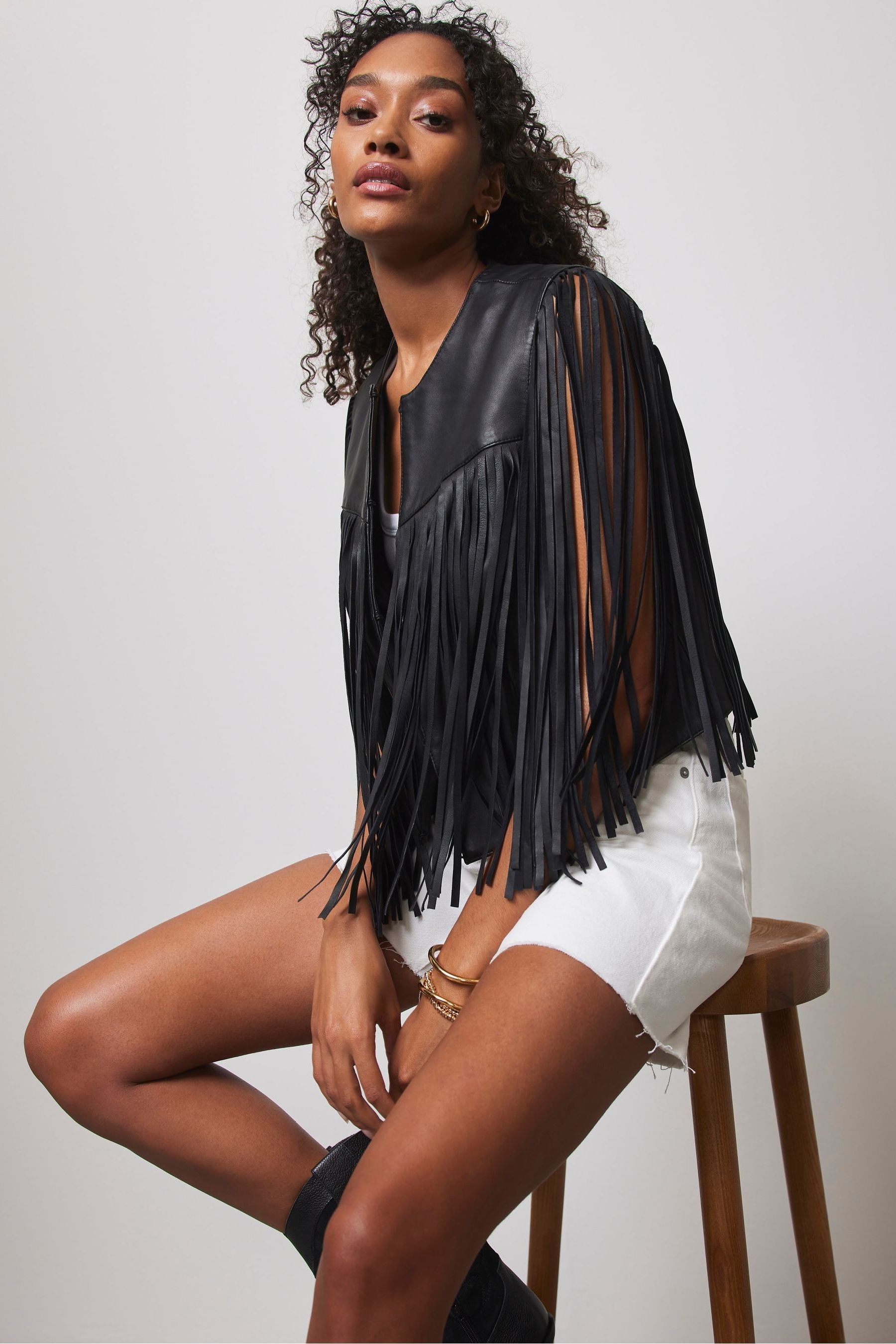 Long fringed waistcoat discount