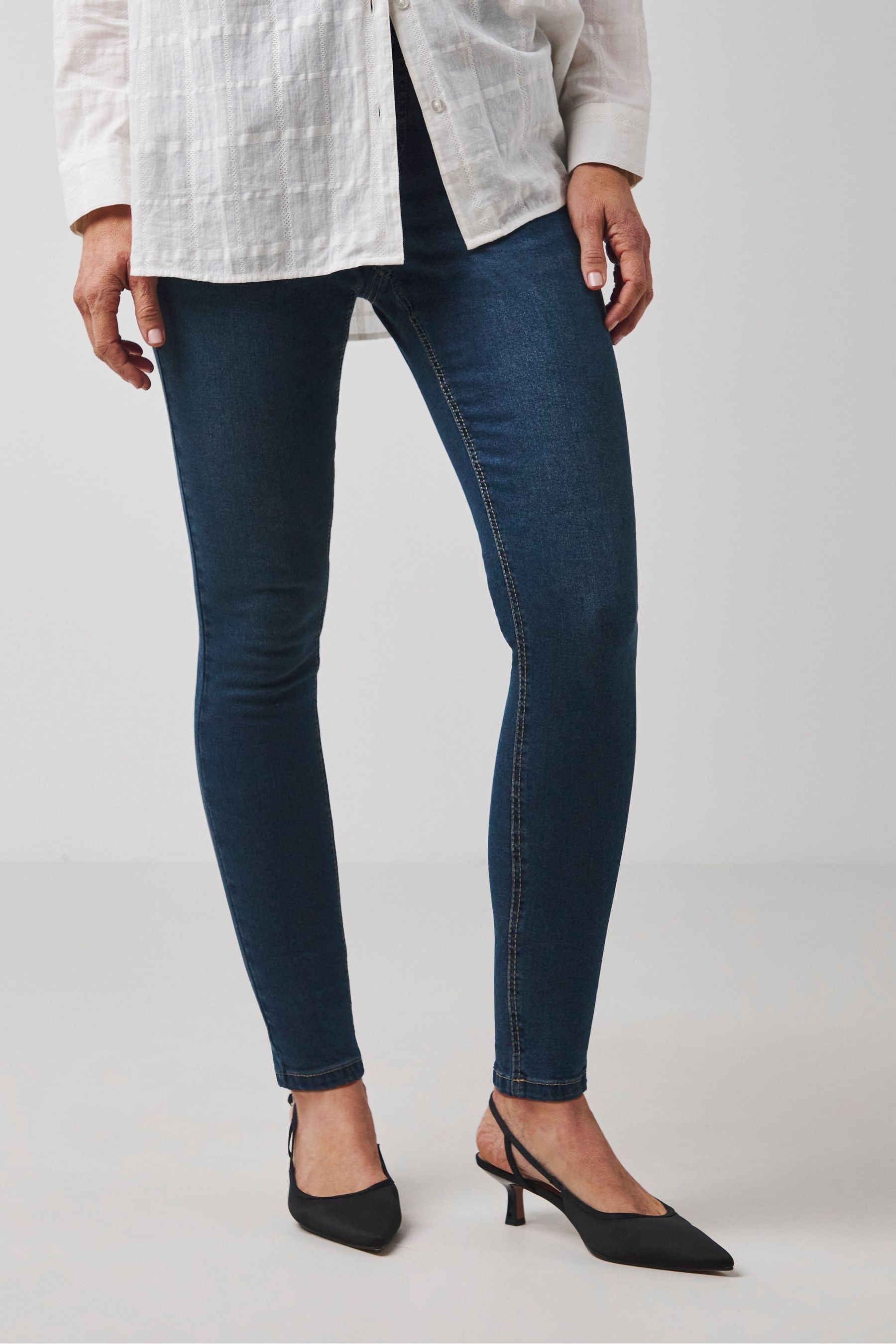 Buy Simply Be Lapis Blue 24 7 Skinny Denim Jeans Short Leg from Next Ireland