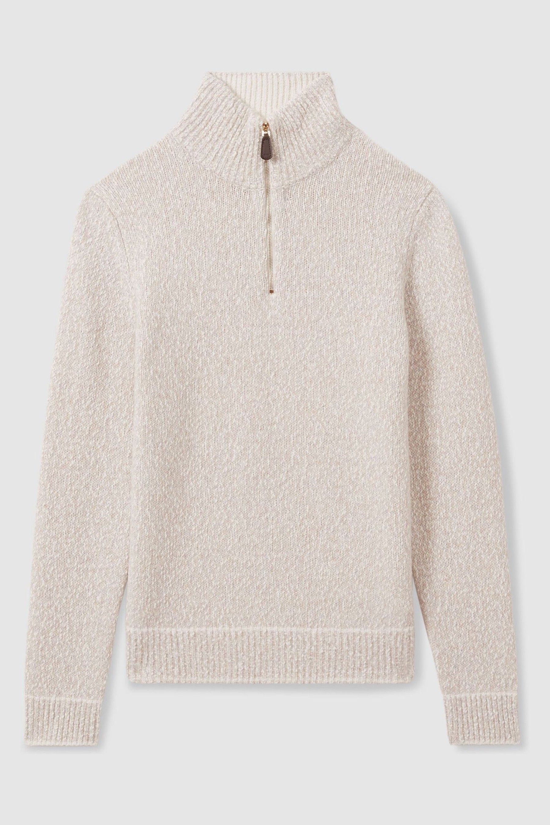 White funnel neck jumper hot sale